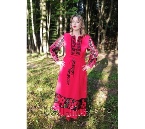 Women's embroidered dress "Field"