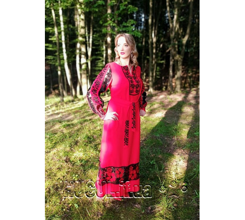 Women's embroidered dress "Field"