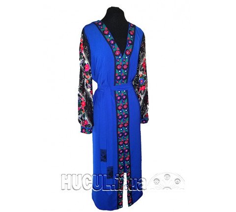 Dress "Vodogray": embroidery rheingold on linen or crepe