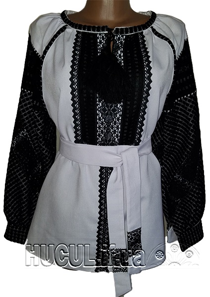 The "Black" woven shirt is a basic handmade garment from Kosiv.