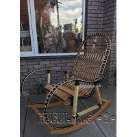 Rocking chair "Rattan" with cushion