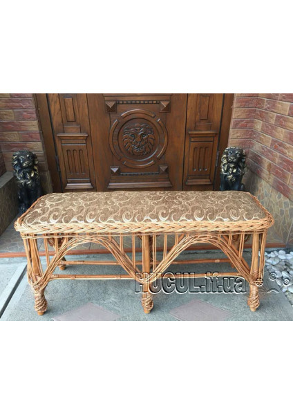 Woven bench "X 1": a compact solution for home and terrace