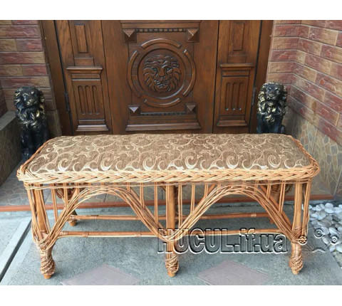 Woven bench "X 1": a compact solution for home and terrace