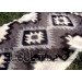 Black and white handmade blanket "Plai"