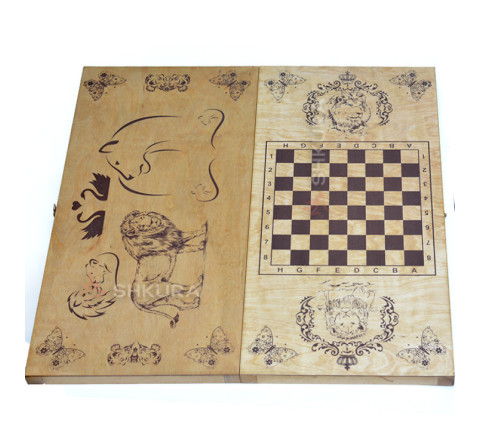 Backgammon, checkers "Lion"