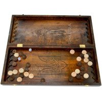 Handmade Backgammon "Coat of Arms of Ukraine"