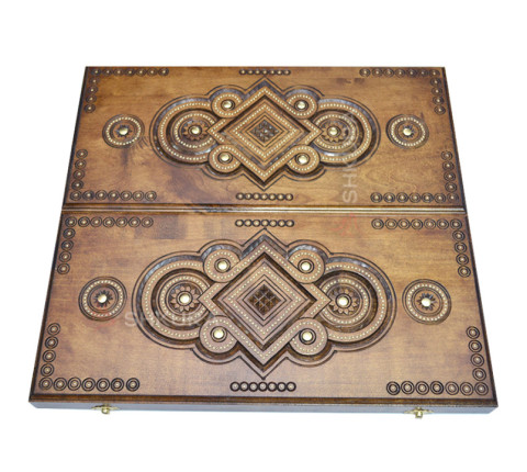 Backgammon "Zubr", 45x42 cm