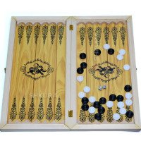 Backgammon, checkers "Elephant, cube", 55x55 cm
