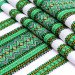 Fabric with green pattern for decoration, tablecloths America TDK-158 1/4, per meter.