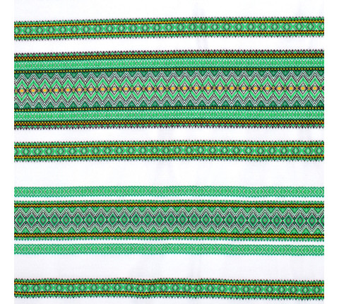 Fabric with green pattern for decoration, tablecloths America TDK-158 1/4, per meter.