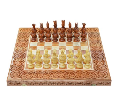 Wooden chess 3 in 1 "Egypt". 55x55 cm. Light