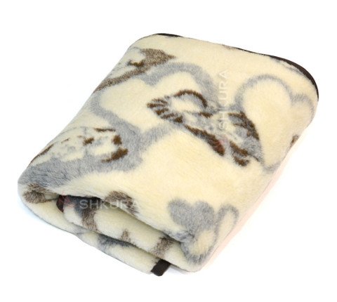 Children's wool blanket. Cats and dogs