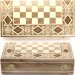 Chess + Backgammon, 32x32 cm. Beads