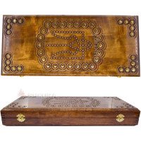 Handmade backgammon "Coat of Arms of Ukraine", copper, 50 cm