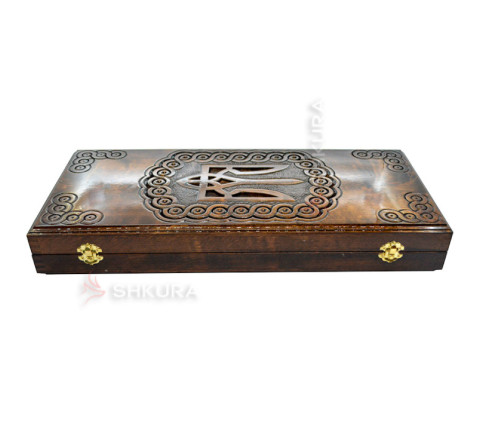 Handmade backgammon "Coat of Arms of Ukraine"