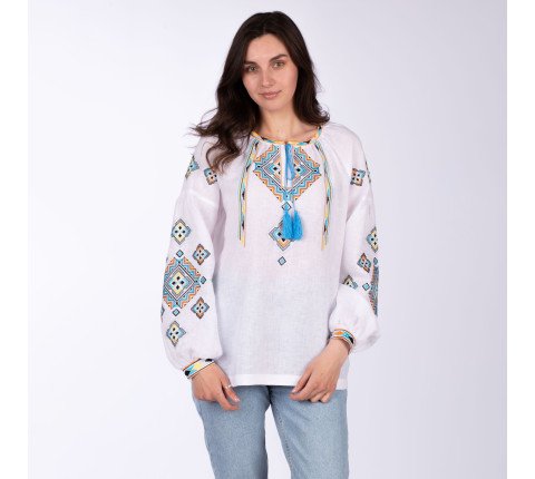 Women's embroidered shirt "Road Home"