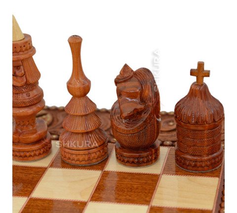 Chess "Hutsulshchyna" 50x50 cm. Beads