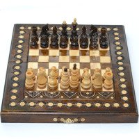 Шахи + Нарди + Шашки, 34х38 см, бісер