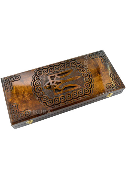 Handmade backgammon "Coat of Arms of Ukraine"