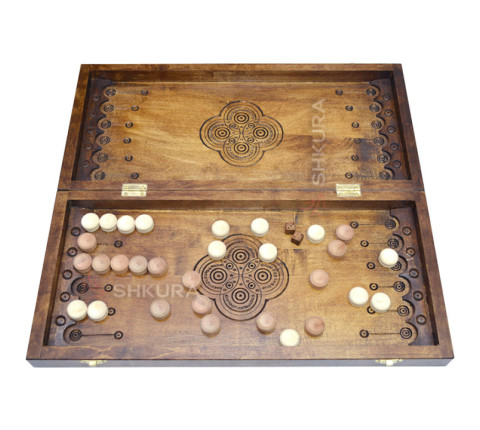 Backgammon "Zubr", 45x42 cm