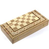 Chess + Backgammon + Checkers "Premium", 50x50 cm. Beads