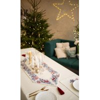 New Year runner "Winter Beauty" white