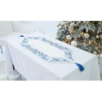 New Year runner "Winter Beauty" white