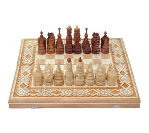 Chess "Hutsulshchyna" 50x50 cm. Beads