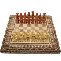Souvenir Chess + Backgammon "Egypt". 50x50 cm. Handmade