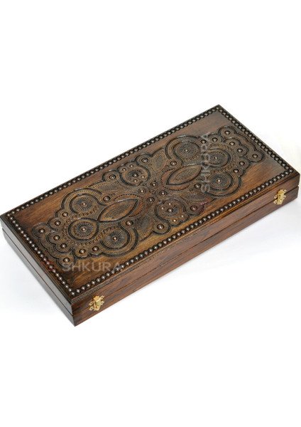 Backgammon "Waltz", carved, 50 cm, beads