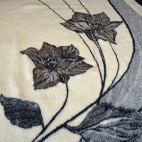Wool blanket Flowers 2
