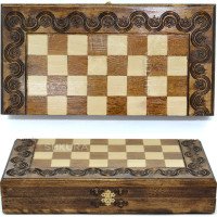 Chess + Backgammon + Checkers, 44x44 cm