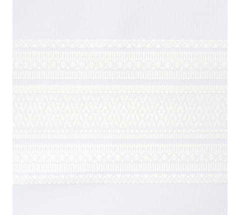 Ethno-fabric for decor with white ornament Premium-2 TDK-38-0 1/5, per linear meter.