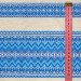 Етно-тканина з блакитним орнаментом для декору Рандеву-8 ТДК-110-КЛ 1/6, пог.м.