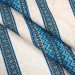 Ethno-fabric with blue ornament for decor Rendezvous-2 TDK-110-0 1/2, running meter.