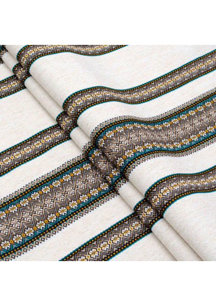Ethno-fabric with ornament for decor Rendezvous-3 TDK-110-K 5/4, per meter.