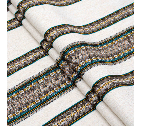 Ethno-fabric with ornament for decor Rendezvous-3 TDK-110-K 5/4, per meter.