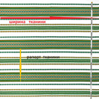 Етно-тканина з зеленим орнаментом для декору Роксолана ТДК-108 11/9, пог.м.