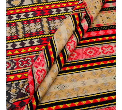 Ethno-jacquard decorative Ustina TDK-J-224 1/4, per meter.