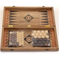 Backgammon + Checkers, 36x36 cm