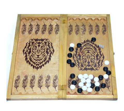 Backgammon, checkers "Lion"