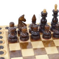 Chess + Backgammon, 32x32 cm. Inlay, light