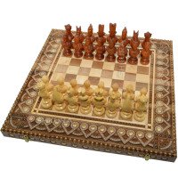 Souvenir Chess + Backgammon "Egypt". 50x50 cm. Handmade
