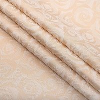 Tablecloth fabric Camellia TDK-ZH-185-1 2/200 beige, per meter.