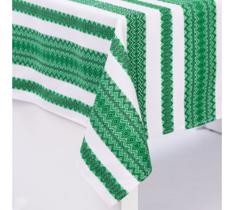 Table set Flora green (tablecloth + 6 napkins)
