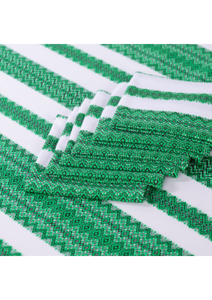Table set Flora green (tablecloth + 6 napkins)
