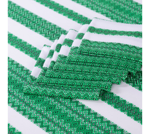 Table set Flora green (tablecloth + 6 napkins)
