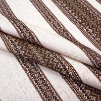 Ethno-fabric with ornament for decor Rendezvous TDK-110 1/41, per meter.