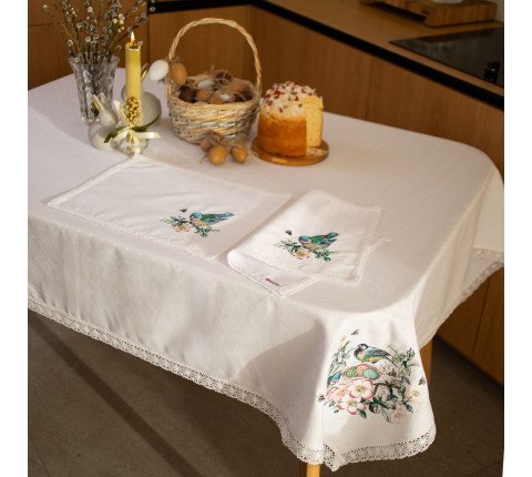 Easter tablecloth with embroidery