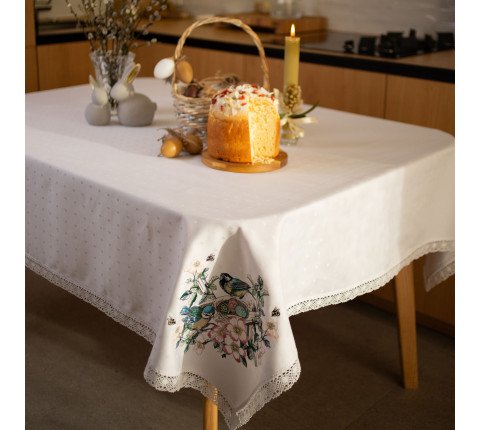 Easter tablecloth with embroidery